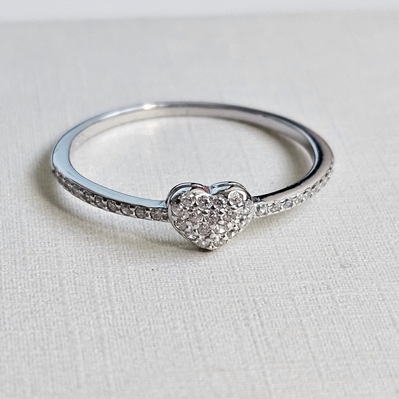 Heart Ring 925 sterling silver size 9 - Picture 3 of 6